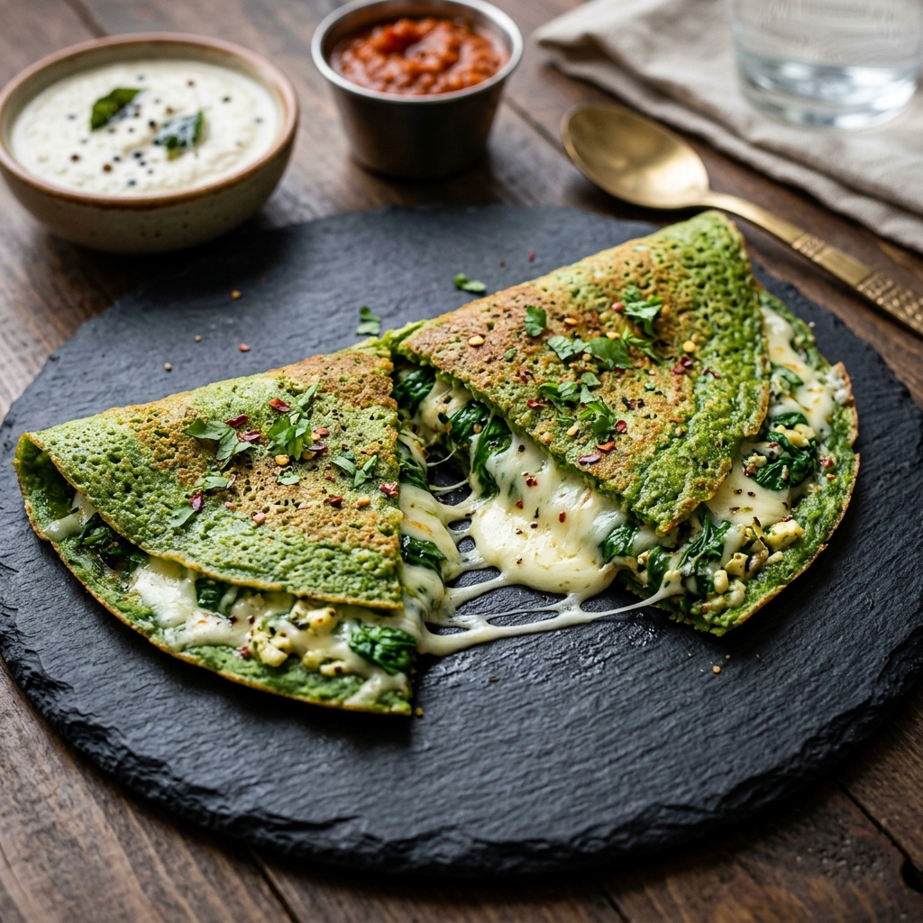 Cheese Palak Dosa
